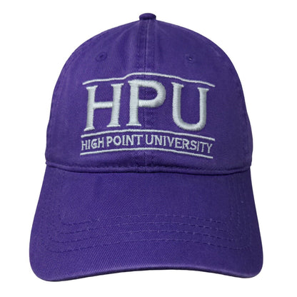 High Point University Men's Slideback Hat Purple Embroidered Logo