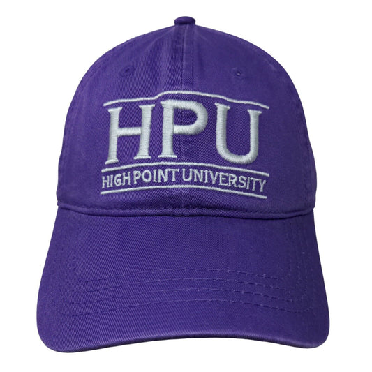 High Point University Men's Slideback Hat Purple Embroidered Logo