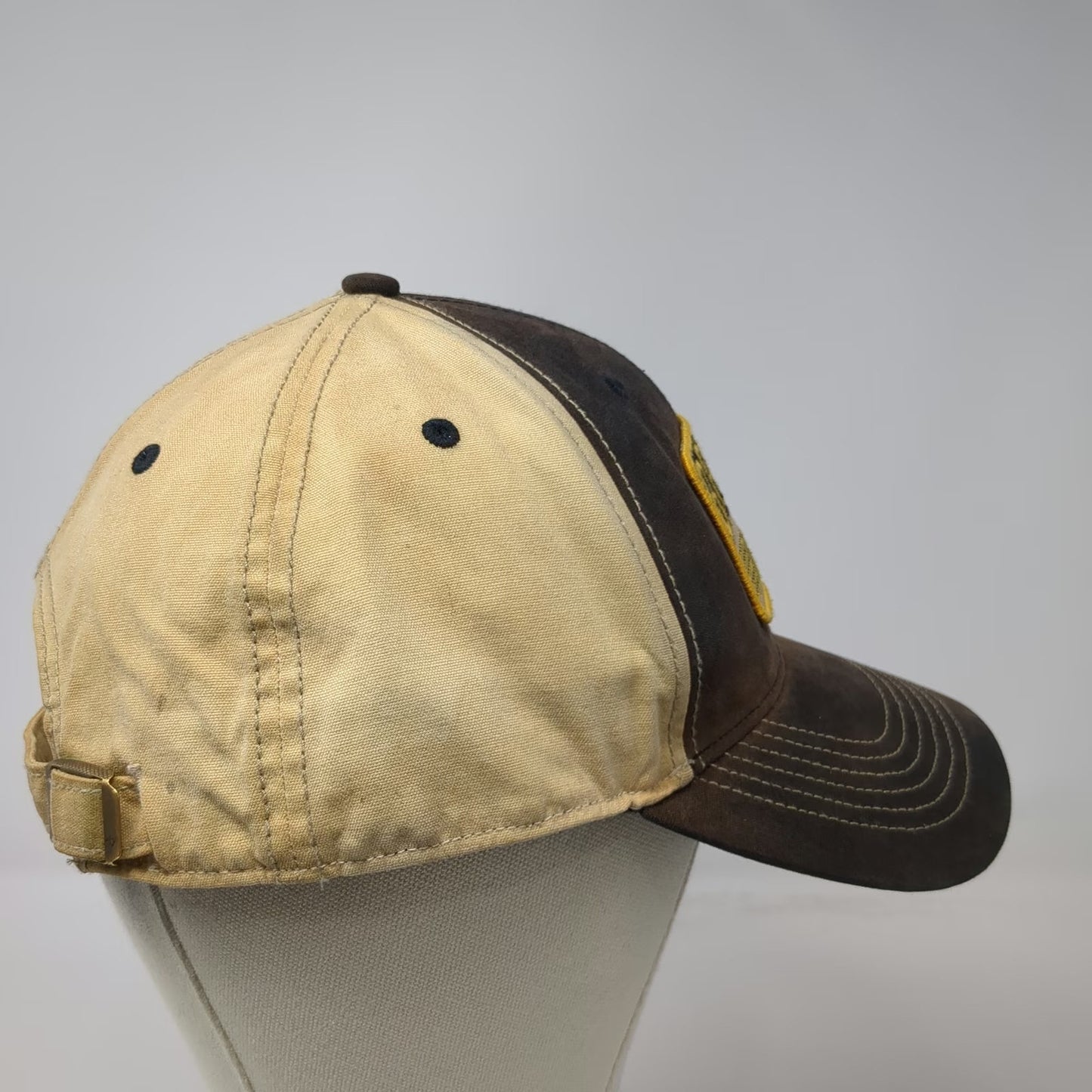 '47 Boston Bruins NHL Snapback Hat One Size Brown Tan Washed Patch Strapback