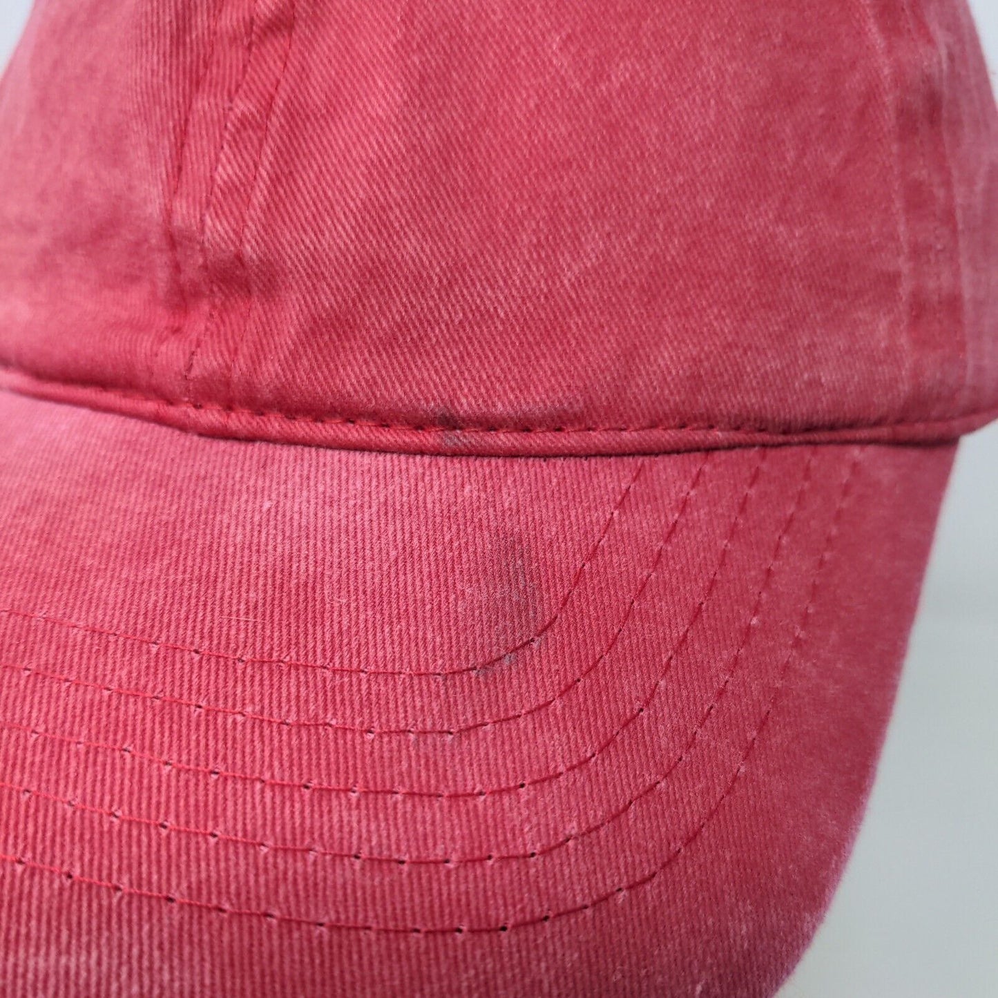 Unbranded Men's Strapback Hat Red OSFM Blank Adjustable Vent Holes