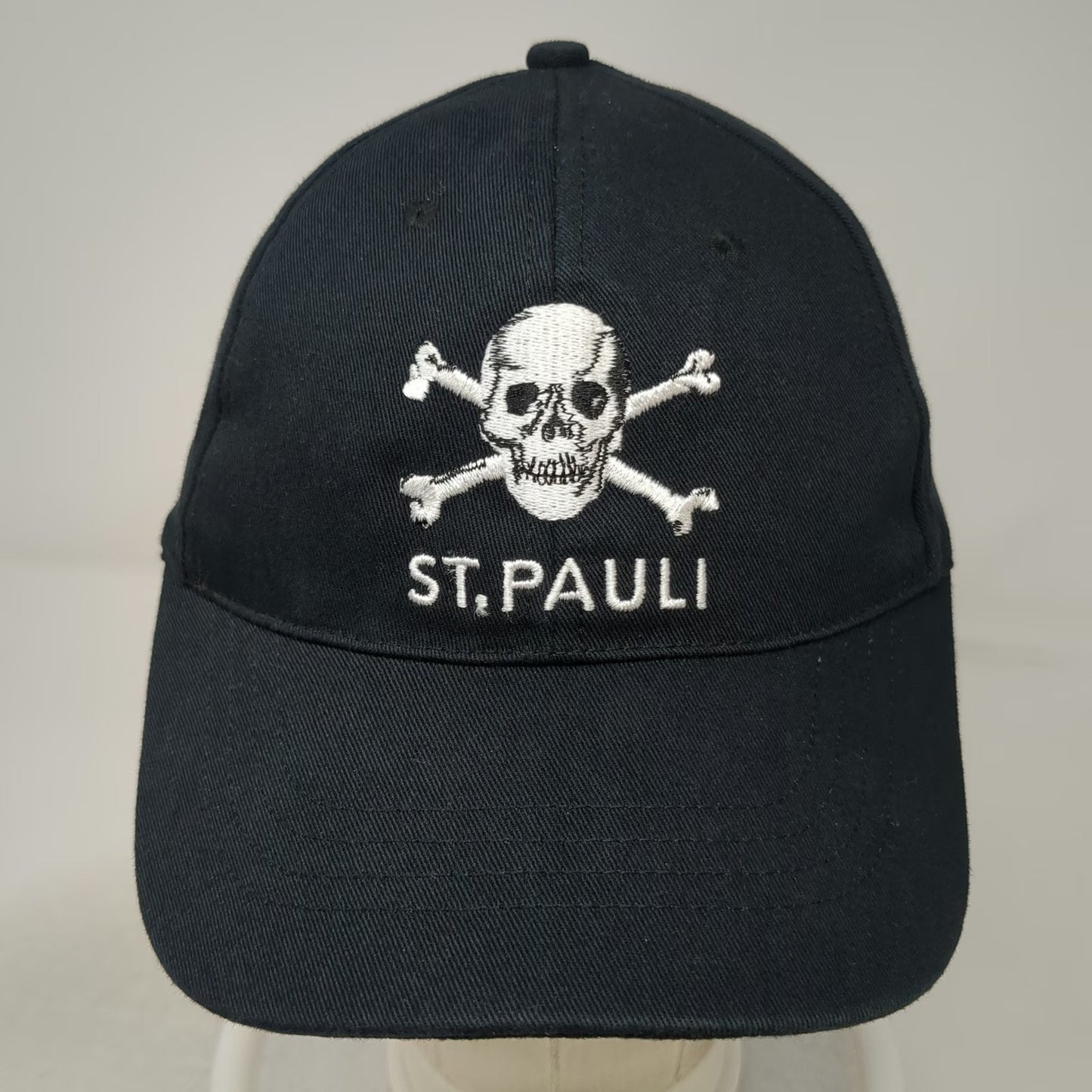 St. Pauli Baseball Cap Black One Size Skull Crossbones Organic Cotton Slide Hat