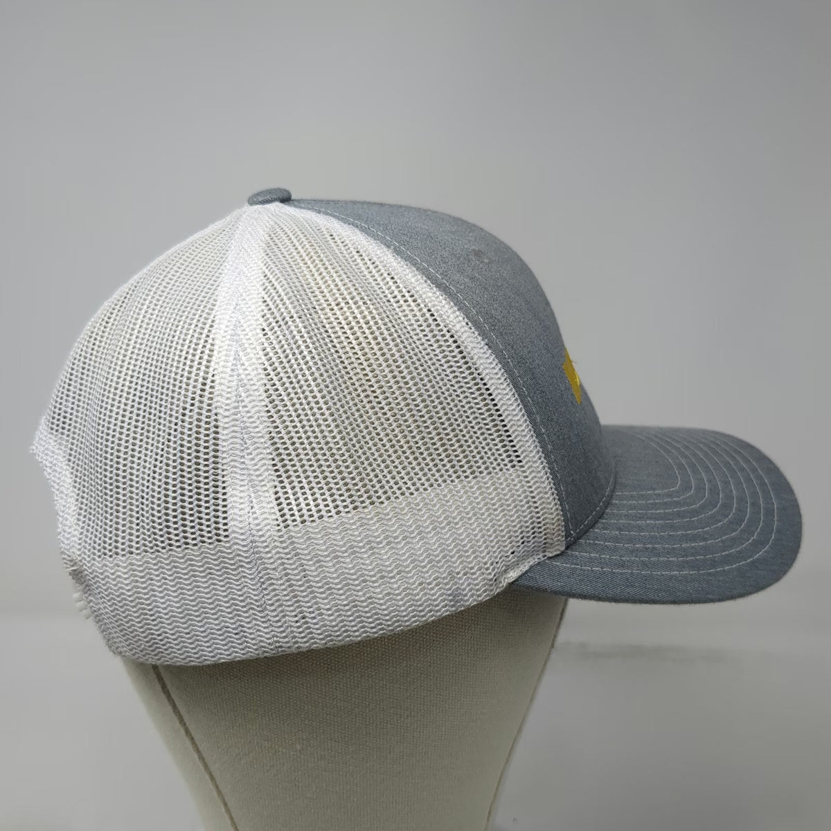 Richardson Baseball Cap Gray One Size Komatsu Mesh Snapback Trucker Logo Hat