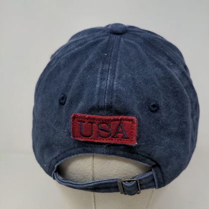 Unbranded Men's Slideback Hat Blue Embroidered USA American Flag Patriotic