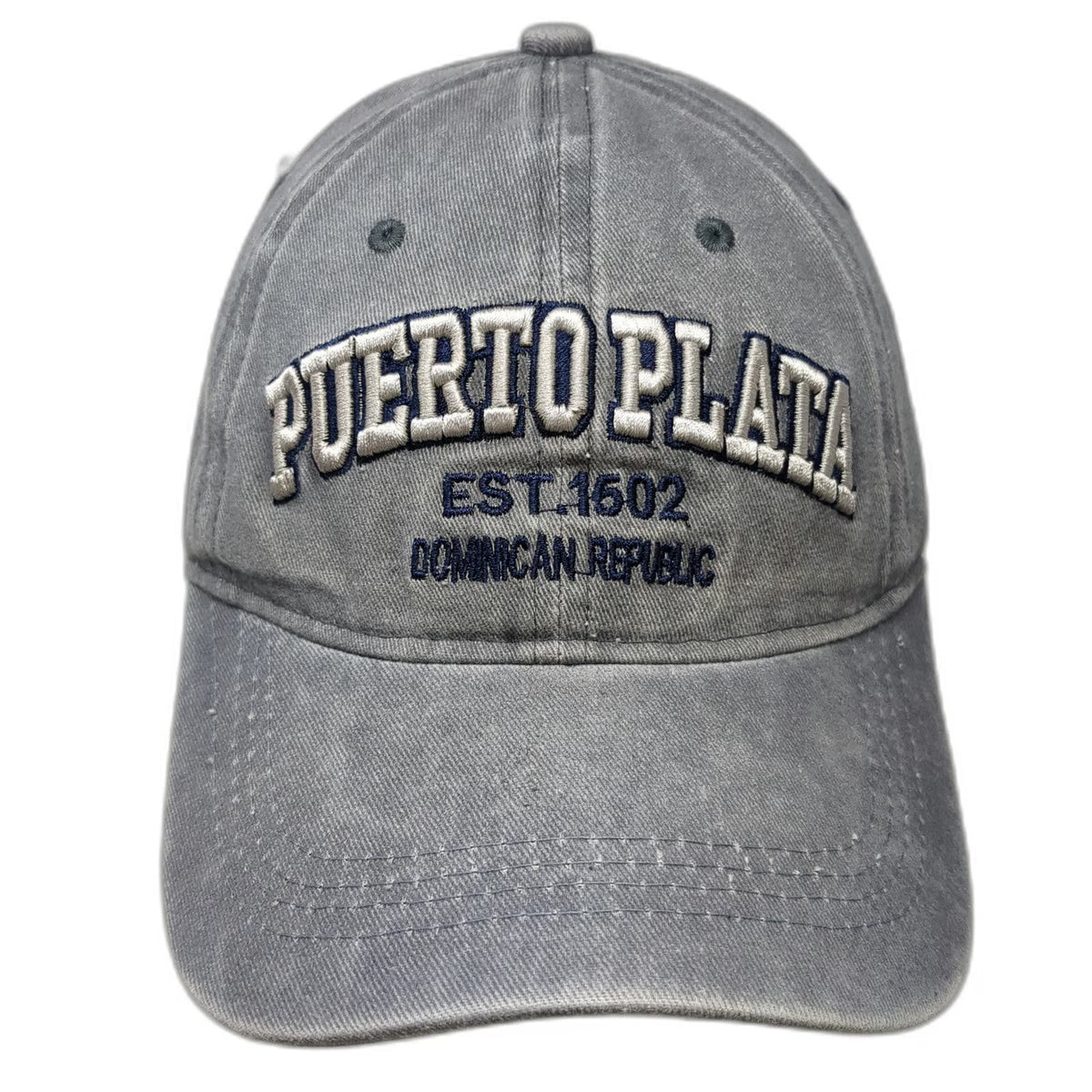 Island Life Puerto Plata Dominican Republic Gray One Size Baseball Cap Hat