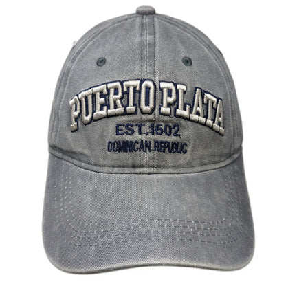 Island Life Puerto Plata Dominican Republic Gray One Size Baseball Cap Hat