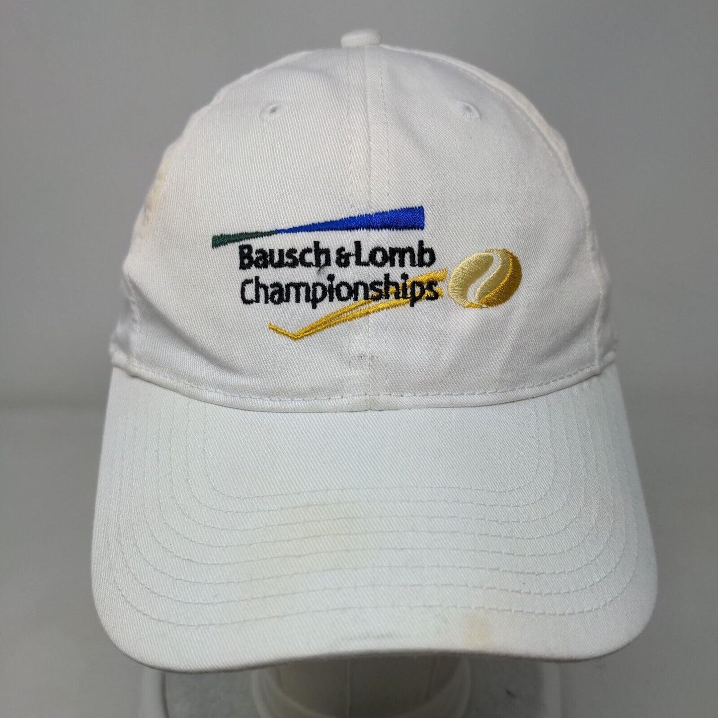 Bausch & Lomb Championships Snapback Hat White OSFA Adjustable Embroidered