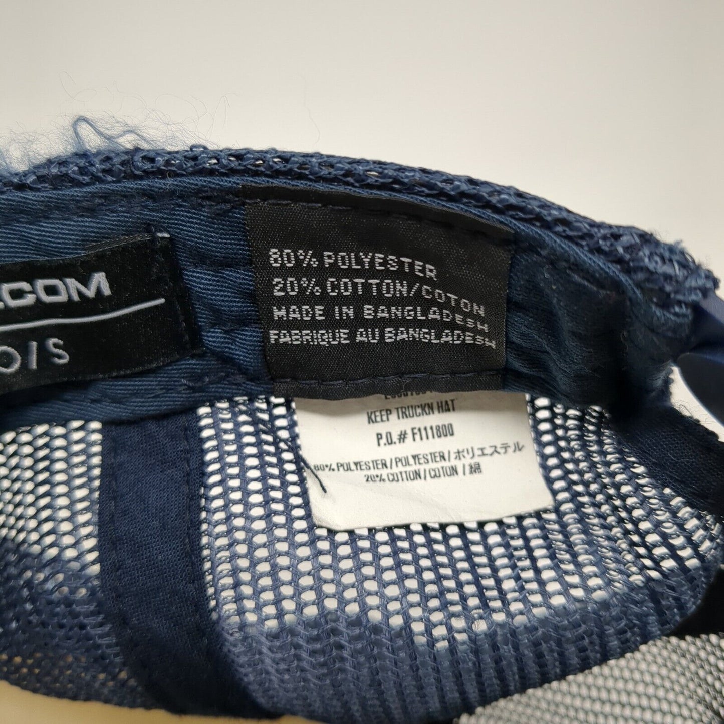 Volcom Snapback Trucker Hat Blue One Size Adjustable Mesh Back 6 Panel