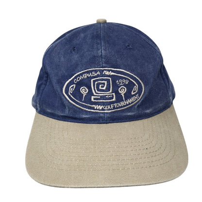 COMPUSA Golf Tournament Slideback Hat Blue One Size Colorblock KC Caps