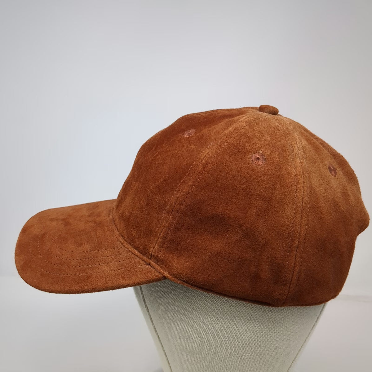Banana Republic Baseball Cap Brown One Size Suede Goat Leather Adjustable Hat