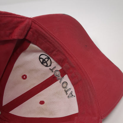 Toyota Slideback Baseball Cap red One Size Adjustable Embroidered 6 Panel