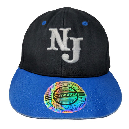 NJ New Jersey Snapback Hat Multicolor One Size Embroidered 6 Panel City Hunter