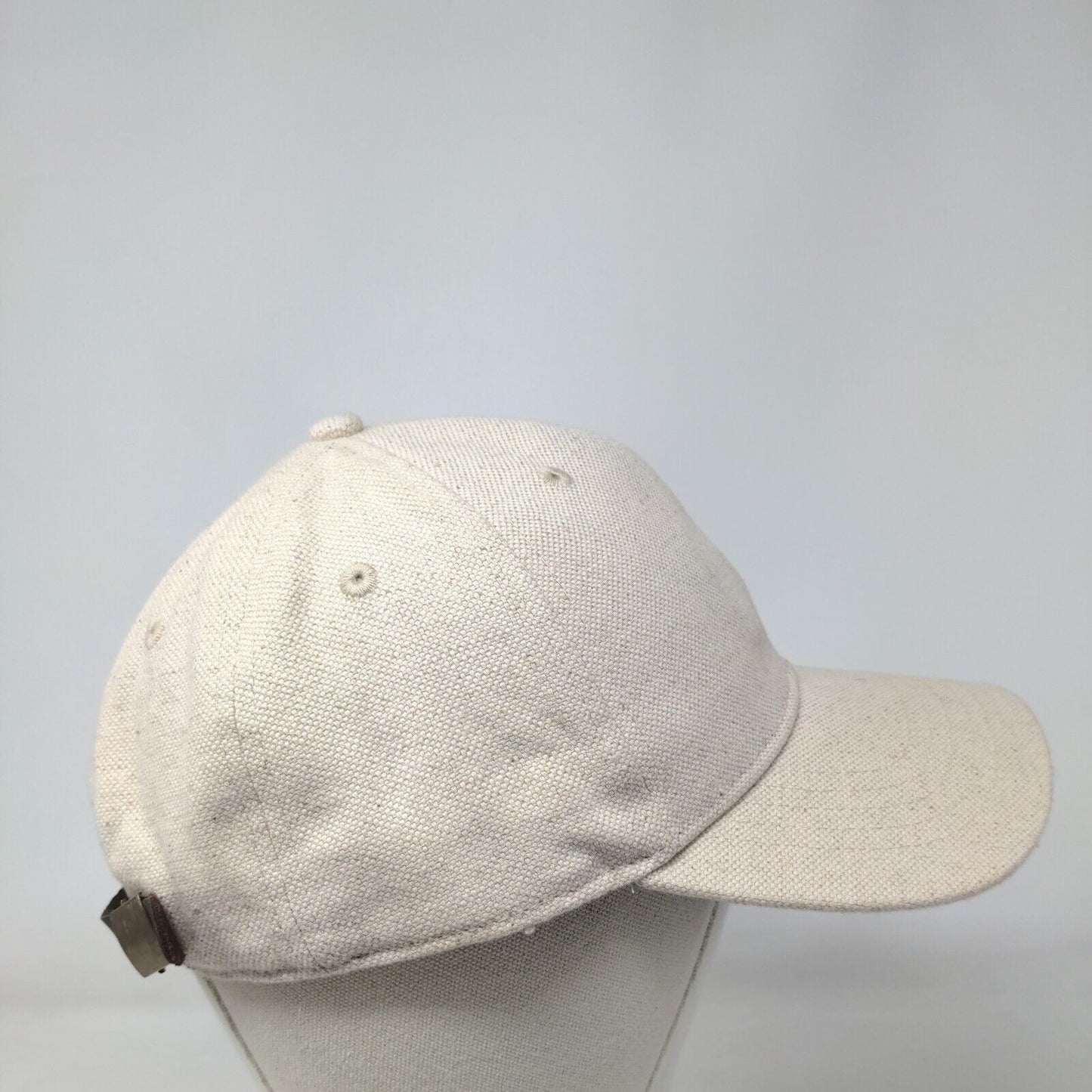 Unbranded Slideback Hat Tan OSFM Adjustable Vented Holes 6 Panel Blank
