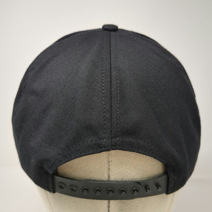 Unionwear Snapback Black One Size US Marines EGA Logo Red Piping Hat Made in USA
