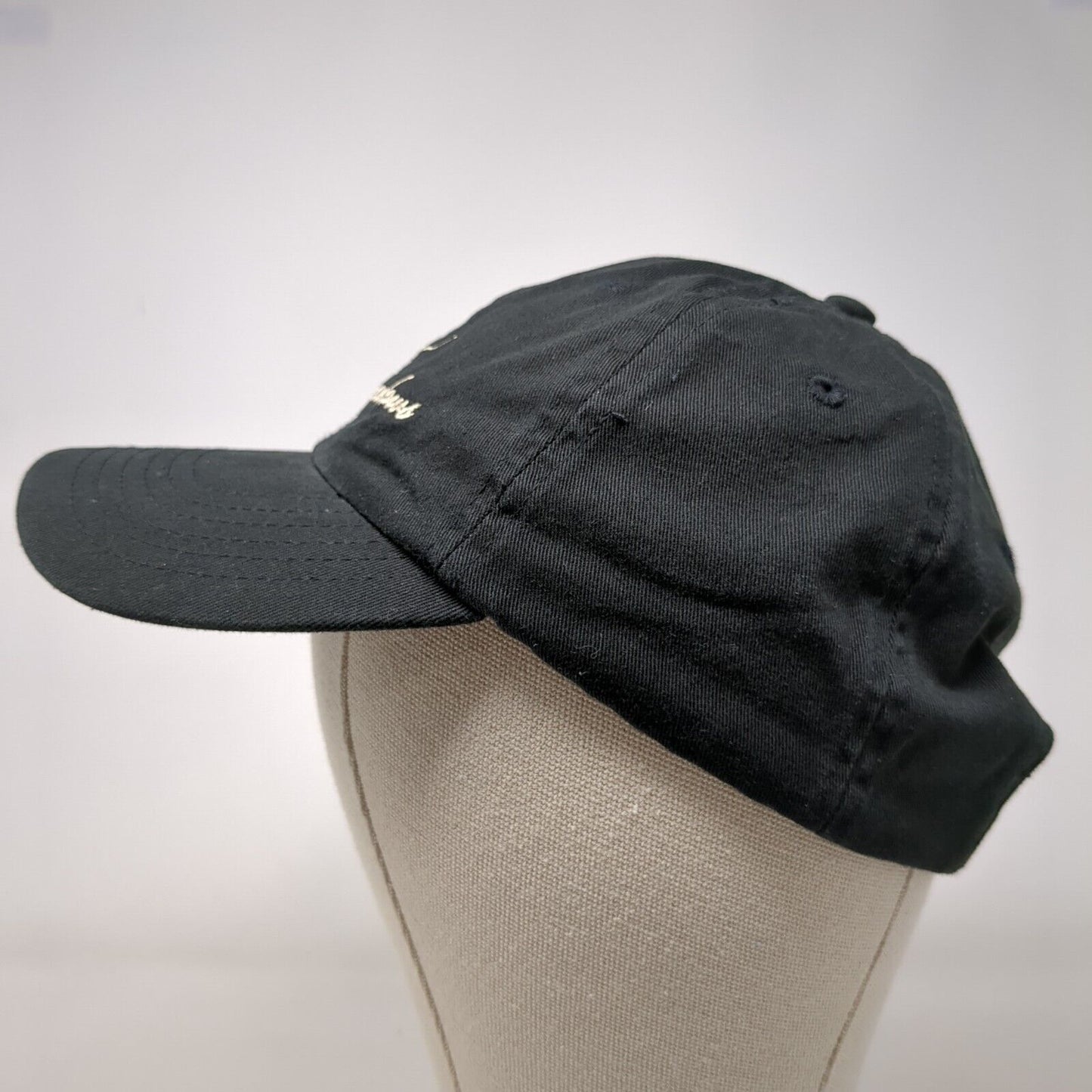 Osprey Meadows Slideback Hat Black OSFM Adjustable Embroidered 6 Panel Cotton