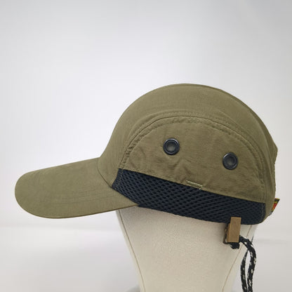 Adams Baseball Cap Green One Size Mesh UPF 50+ Sun Protection Chin Strap Hat
