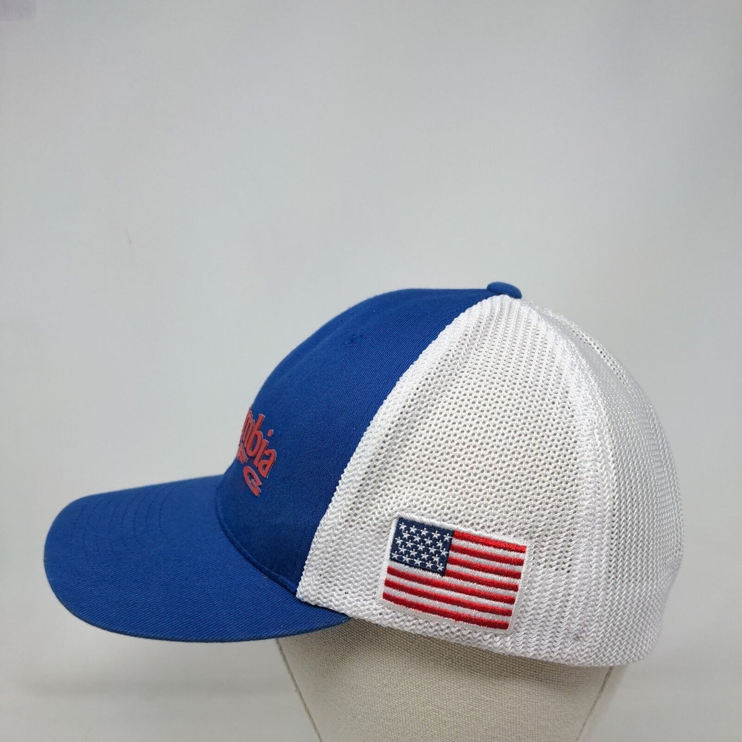 Columbia PFG Fitted Mesh Back Trucker Hat Blue L/XL Colorblock