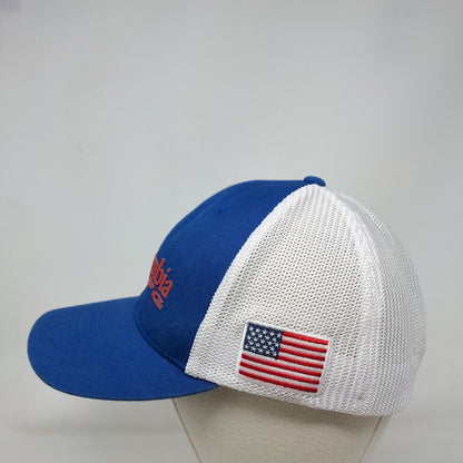 Columbia PFG Fitted Mesh Back Trucker Hat Blue L/XL Colorblock