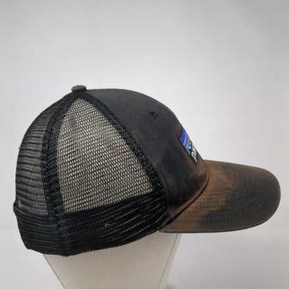 Patagonia Snapback Trucker Hat Black OS Adjustable Embroidered Mesh Back