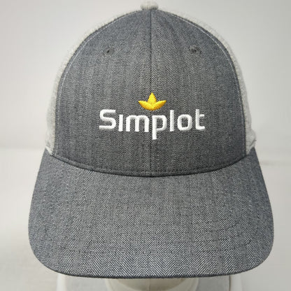 K-Products Simplot Gray One Size Baseball Cap Hat Herringbone Jersey Strapback