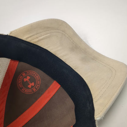 Under Armour Trucker Hat Beige One Size Mesh Back Antler Logo Snapback Cap