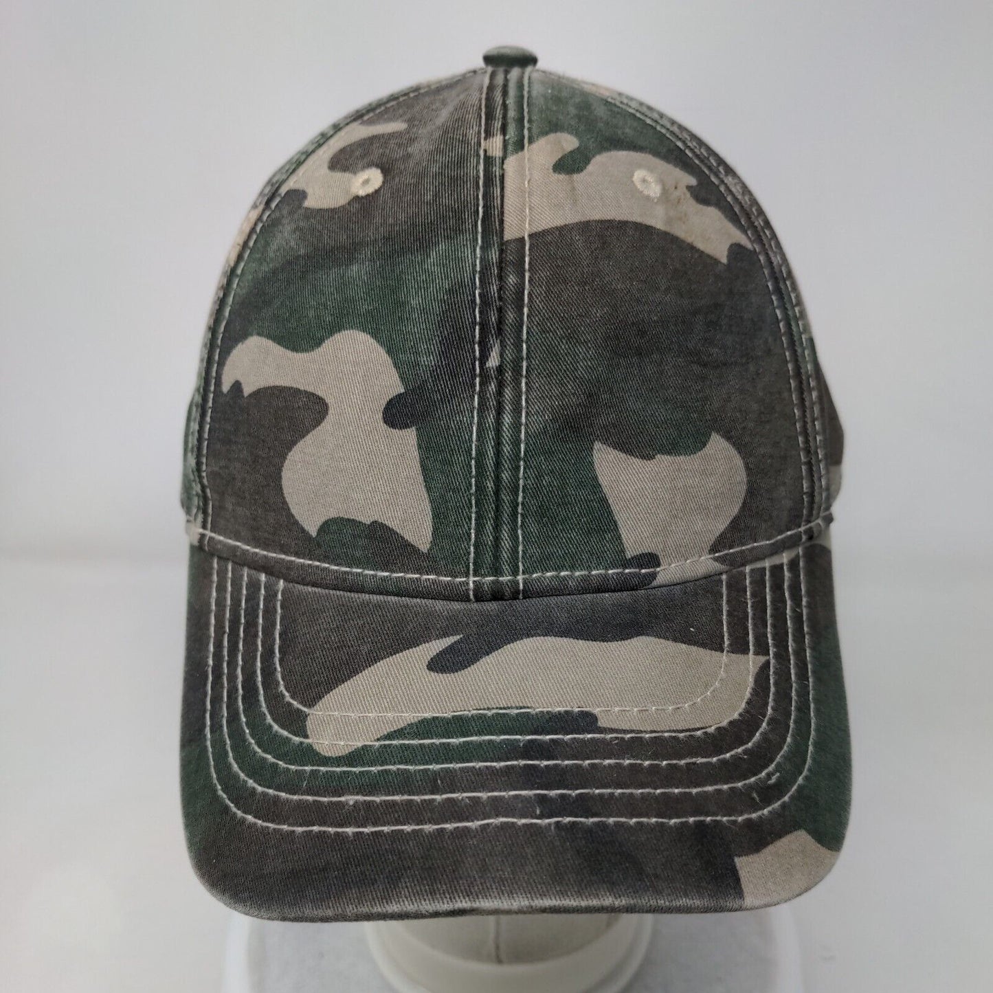Unbranded Slideback Hat Fatigue Camo OSFM Adjustable 6 Panel Blank