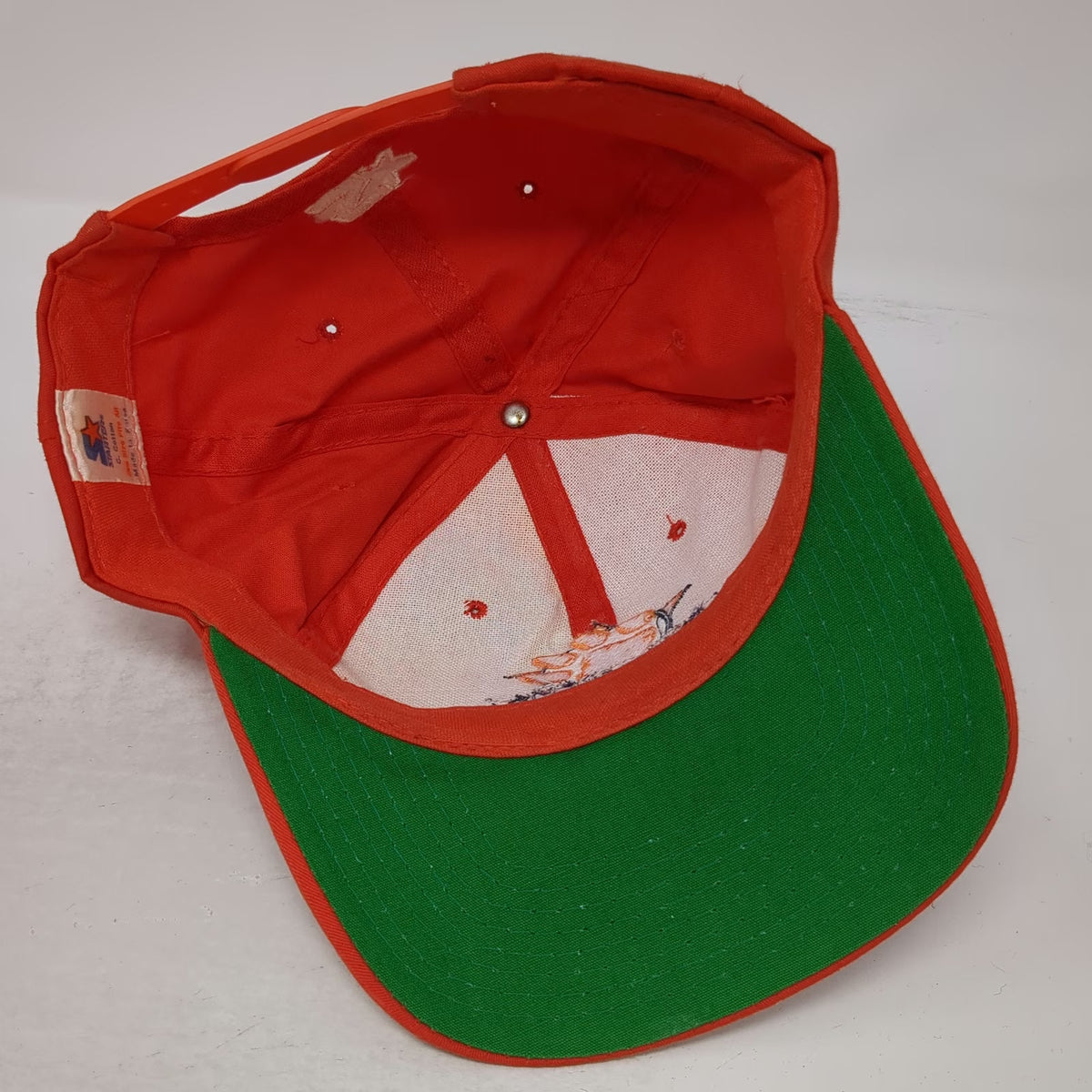 Starter Clemson Tigers NCAA Hat Orange Snapback Green Underbill Cap Vintage