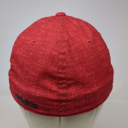 Adidas Baseball Cap Red XL Jug Mountain Ranch Golf Hat Flexfit Climacool Mesh