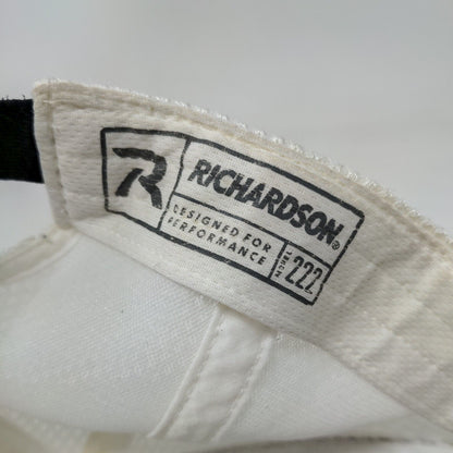 Richardson Strapback Mesh Back Trucker Hat Blue One Size Embroidered Logo