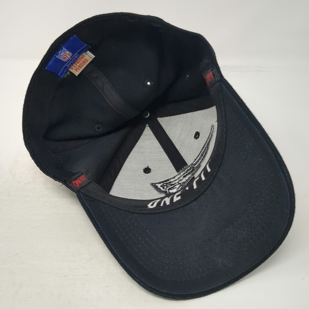 New England Patriots NFL Reebok Cap Black Gray One Size Stretch Fit Graphic Hat