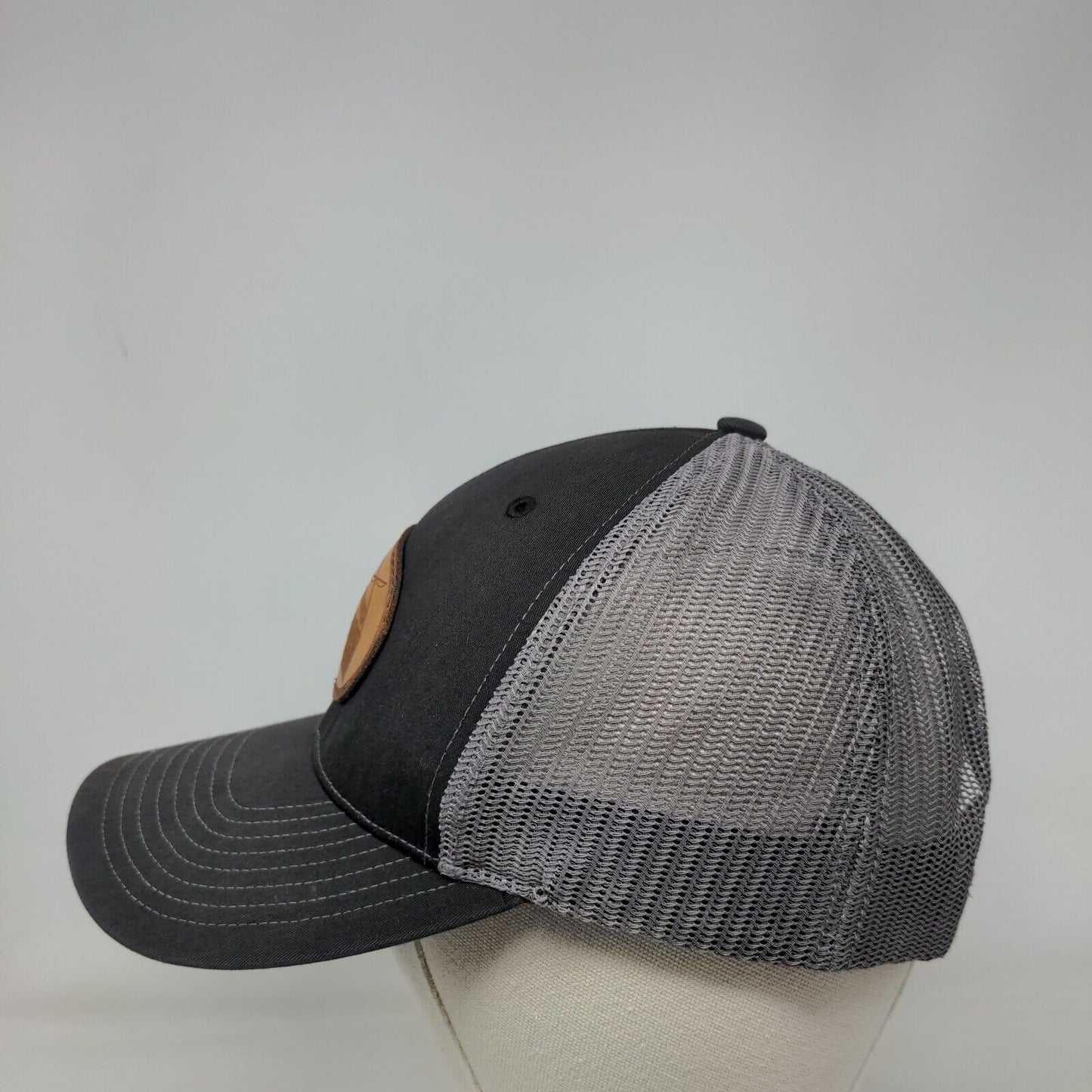Chetola Sporting Reserve Snapback Trucker Hat Gray One Size Leather Patch
