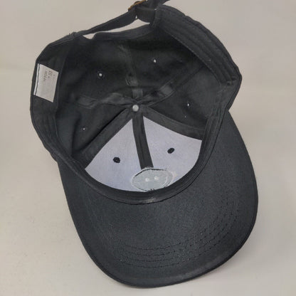 Unbranded Men's Slideback Hat Black Adjustable Embroidered Smiley Faith Logo