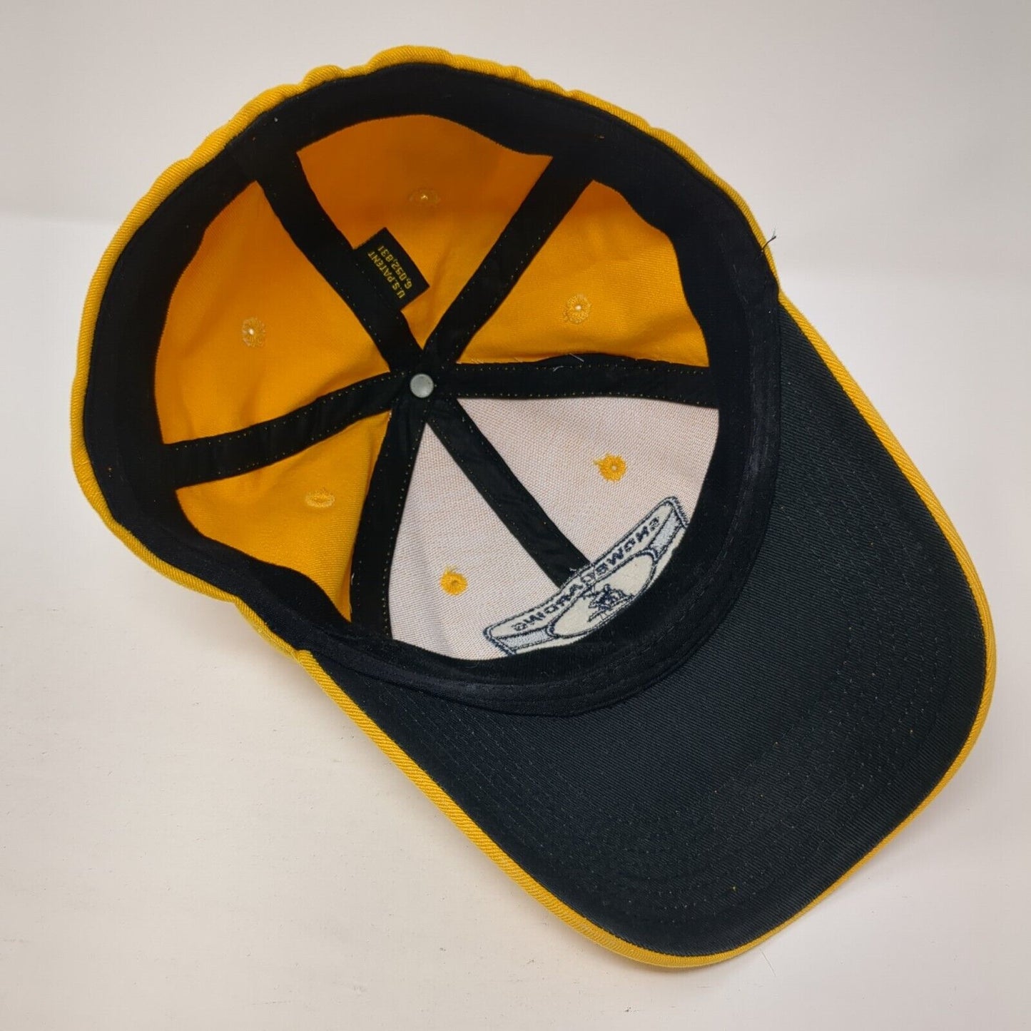 Snowboarding A Natural High Fitted Hat Yellow One Size Embroidered