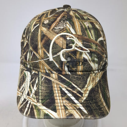Ducks Unlimited Baseball Cap One Size Brown Green Camo Reeds Embroidery Hat