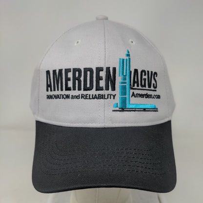 Amerden Innovation and Reliability Strapback Hat Gray One Size Embroidered