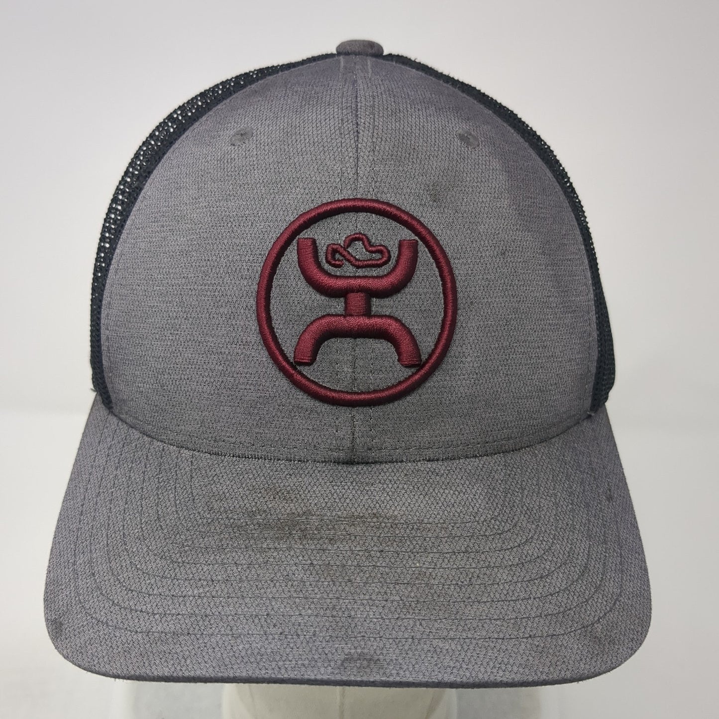 Get Your Hooey Snapback Mesh Back Trucker Hat Gray One Size Embroidered