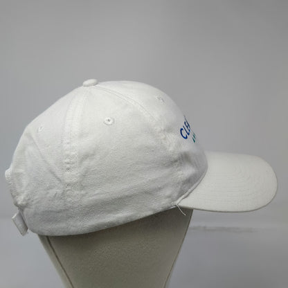 Hit Baseball Cap White OSFM Clearwater Analytics Logo Embroidered Strapback Hat