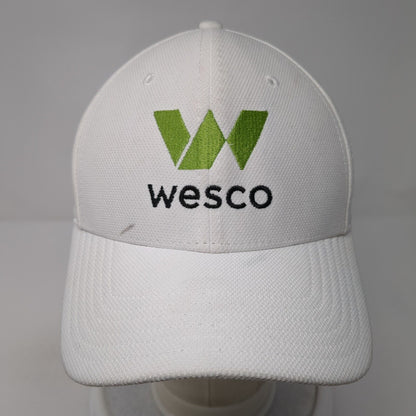 Wesco Fitted Hat White L/XL Embroidered Logo Under Armour Blitzing