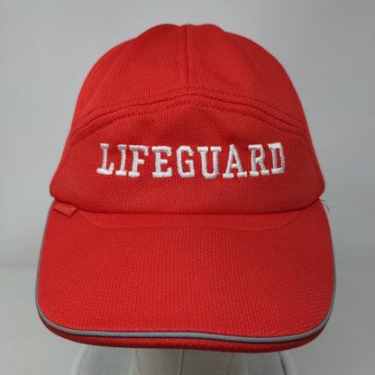 Lifeguard Slideback Hat Red OSFA Adjustable Embroidered Breathable Coolmax