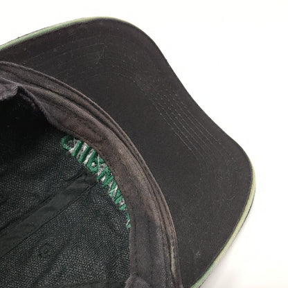 Subway Strapback Hat Black OSFA Adjustable Embroidered Vented Holes Cotton