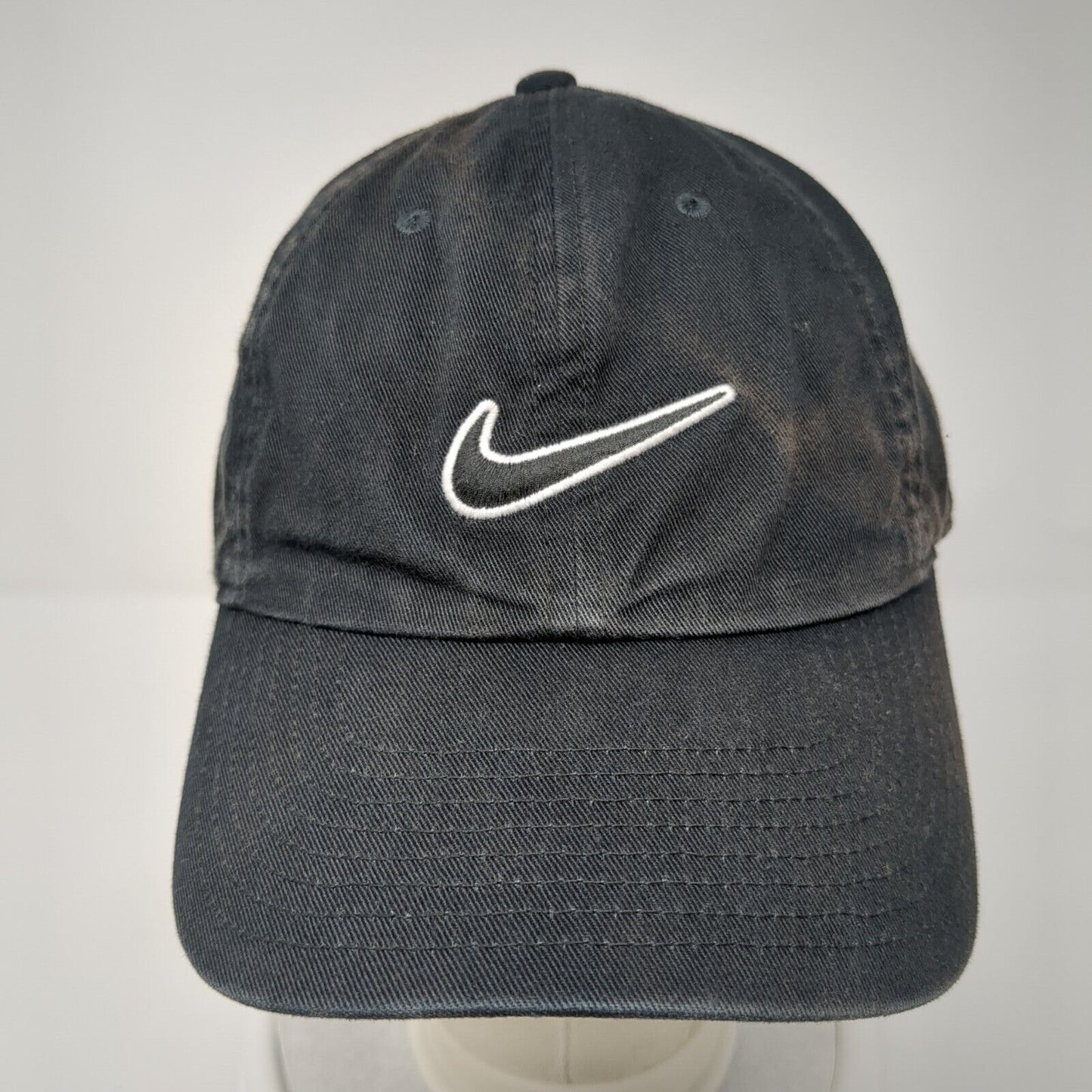 Nike Swoosh Slideback Hat Black One Size Solid Embroidered Heritage86