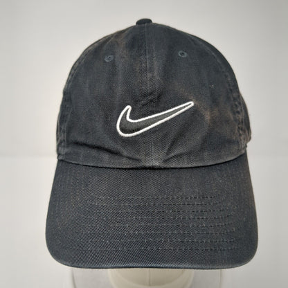 Nike Swoosh Slideback Hat Black One Size Solid Embroidered Heritage86