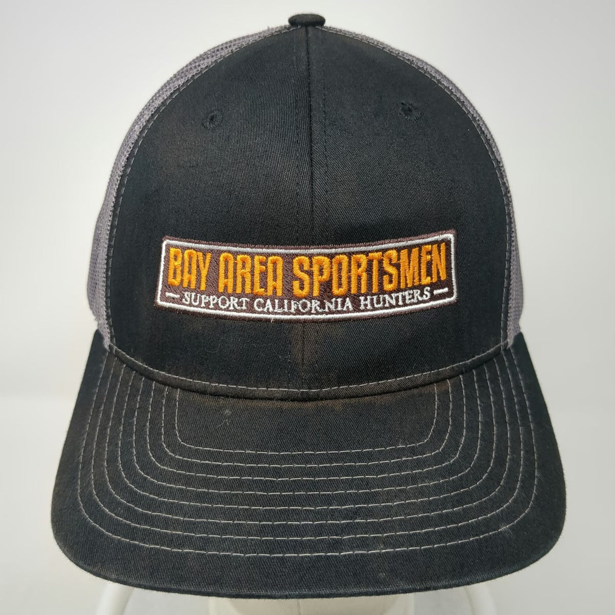 Richardson Trucker Hat Black One Size Bay Area Sportsmen California Hunters Mesh
