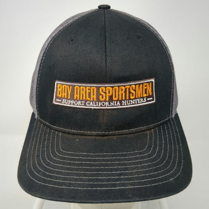 Richardson Trucker Hat Black One Size Bay Area Sportsmen California Hunters Mesh