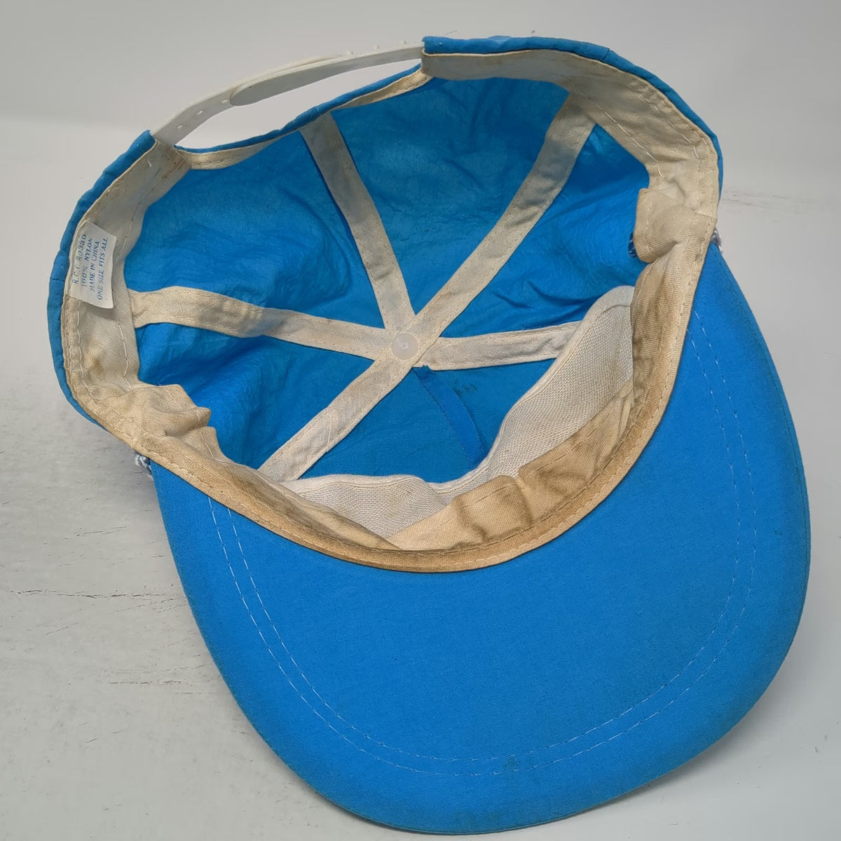 Trucker Blue Nylon Rope Snapback Martin Door America's Finest Hat Vintage OS