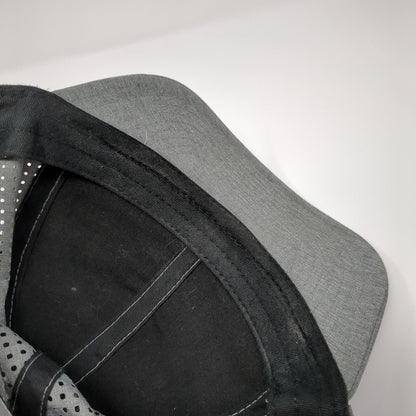 Russell Snapback Hat Gray One Size Adjustable Perforated 6 Panel Solid