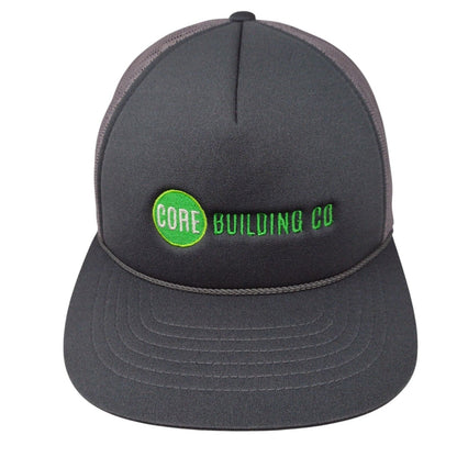 Core Building Co Snapback Rope Trucker Hat Gray OSFA Mesh Back