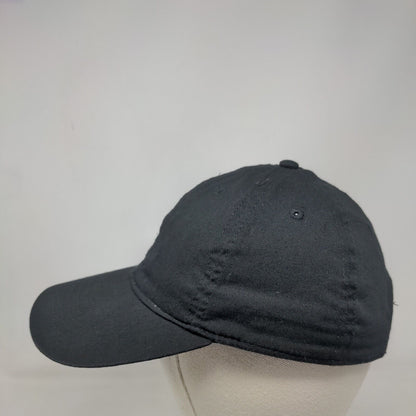 Unbranded Strapback Hat Black OSFM Solid Adjustable Blank Vent Holes
