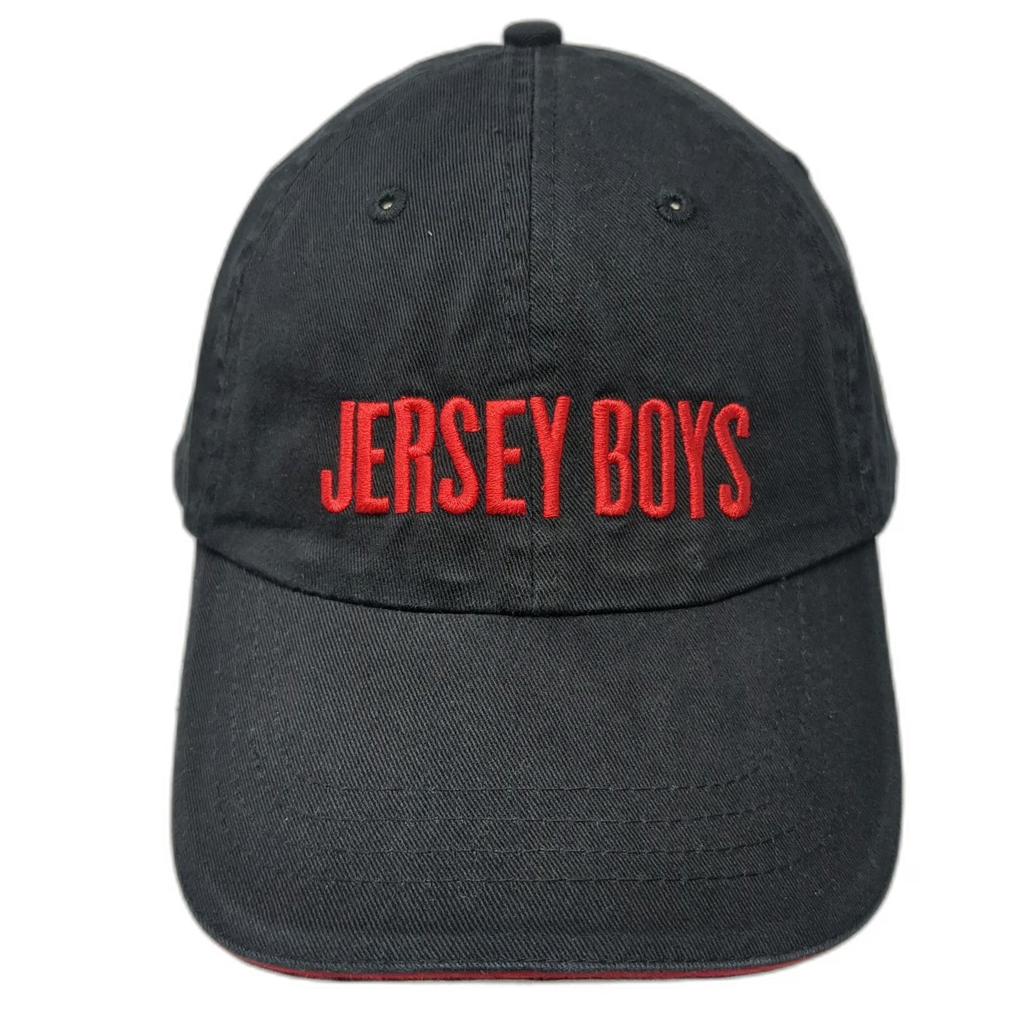 Jersey Boys Baseball Cap Black One Size Strapback Embroidered Broadway Musical