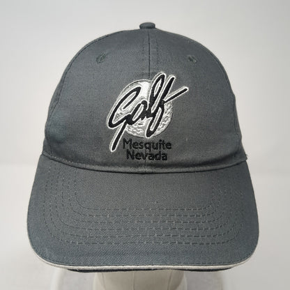Golf Mesquite Nevada Strapback Baseball Cap Gray One Size Adjustable Embroidered