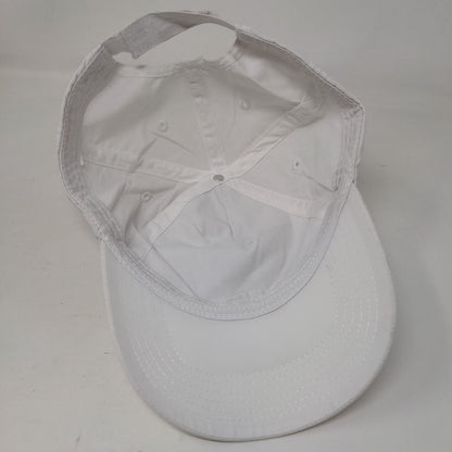 Love Strapback Hat White One Size Adjustable Graphic Print Vented Holes Nylon